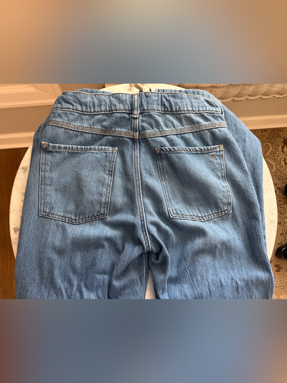 Pilcro Wide-Leg High-Rise Jeans in Medium Blue - Picture 9 of 11